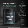 Nutrabay Pure Creatine Monohydrate Micronized - 400 gm (0.88 Lb), Unflavoured